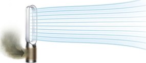 Purificator si racitor de aer Dyson Cool Formaldehyde™ TP09, 40W, 40 m², 10 viteze, Oscilatie, HEPA, Wi-Fi, LCD, Control vocal, Alb/Auriu