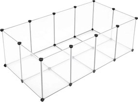 Gard pentru animale mici din plastic transparent BEN, 143x71x47cm, transparent SongmicsHome