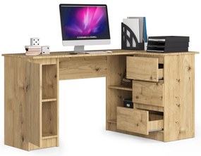 Masă PC de colț Bevin (Stejar artisan) (D). 1070970