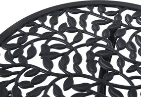 Outsunny 3pcs Patio Bistro Set Cast Aluminum Table Chair Outdoor Furniture Antique Black | Aosom Romania