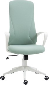 Vinsetto Scaun de birou ergonomic, cu înălțime ajustabilă și balans, 62x56x110-119,5 cm, verde | Aosom Romania