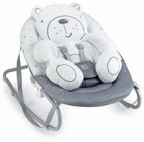 Balansoar si scaun 2 in 1 cu melodii si sunete, 4 viteze pentru leganare bebe, proiector de lumina, Orso Grigio