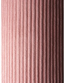 Puf de copii roz cu tapițerie din catifea reiată – Wigiwama