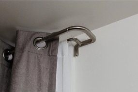Galerie dubla extensibila perdea/draperie TWILIGHT - Nichel Mat 121.9-233.5 cm
