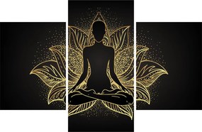 Tablou - Silueta într-o floare de lotus (90x60 cm)