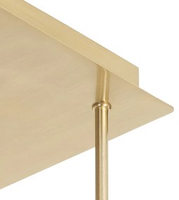 Plafoniera moderna aurie cu 9 lumini cu sticla fumurie - Atena