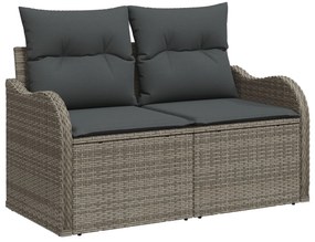 vidaXL Set de canapele pentru grădină 9 pcs Gri 100 x 55 x 73 cm