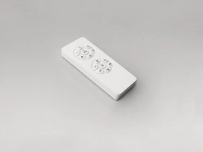 Lustra LED cu Ventilator si telecomanda, lame din lemn, Aspas alb