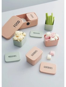 Cutie pentru gustare Design Letters Veggies, 8,2 x 6,8 cm, verde deschis