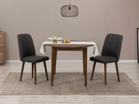 Set mobilier sufragerie Nidupo 7 (Nuc + antracit) (pentru 2 persoane). 1093768