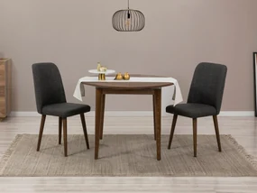 Set mobilier sufragerie Vlasta 3 (nuc + antracit) (pentru 2 persoane). 1093768
