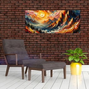 Tablou - Munte acoperit de soare (120x50 cm)