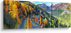 Tablou - Trecătoarea Malay Pass (cu ceas) (90x30 cm)