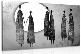 Tablou femeile africane în design alb-negru