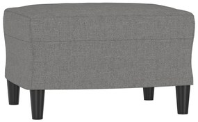 Fotoliu canapea cu taburet, gri inchis, 60 cm, textil Morke gra, 92 x 77 x 80 cm