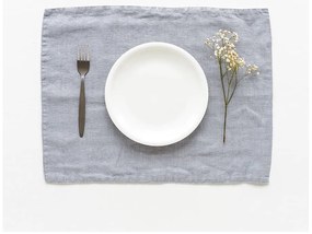 Suport din in pentru farfurie Linen Tales, 35 x 45 cm, gri deschis