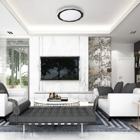 Plafonieră LED dimabilă OSCAR LED/45W/230V + telecomandă