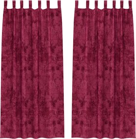 vidaXL Cortine din catifea cu perdele 2 pcs bordo 245 x 140 cm Catifea