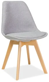 Scaun de masa tesatura Gri Deschis / Fag, DIOR