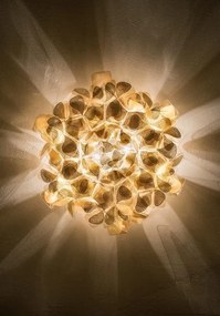 Plafoniera design unicat realizata manual Clizia Mama Non Mama Gold, 53cm