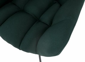 Scaun de design, ţesătură verde, KOMODO