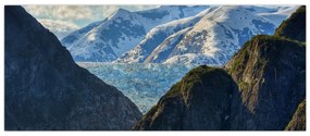 Tablou cu peisaj cu munții (120x50 cm)