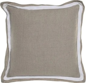 Pernă decorativă pătrată din in natural, 50 x 50 cm, 525 g, bej natural, husă cu fermoar, „Linen Cushion Square"