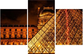 Tablou cu Louvre la Pris (90x60 cm)