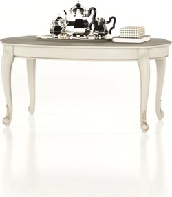 Măsuță lemn masiv de Cafea Celisea, 110 × 71 × 52 cm - Ivoire