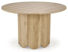 Masa rotunda HUGO, stejar natural furniruit, 120x76 cm