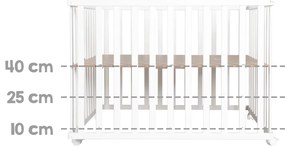 Țarc pentru copii alb 100x100 cm Little stars – Roba