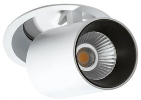 Spot LED dimabil incastrabil, directionabil pentru tavan/plafon LUNA alb/negru