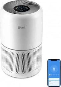 La mâna a doua: Purificator de aer Levoit Core 300S, 41 m², 23W, True HEPA, Comenzi vocale, Timer, 3 viteze, Silentios, Fara ozon, Alb
