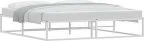 vidaXL Cadru de pat fără saltea alb 180x200 cm metal