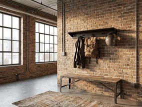 Cuier de perete metalic KENAN 80 cm, negru