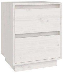 813317 vidaXL Noptieră, alb, 40x35x50 cm, lemn masiv de pin