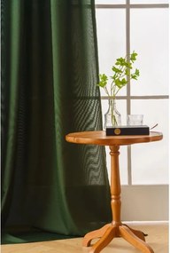 Perdea OXFORD LIGHT 140x250 cm, verde inchis Agatat: Inele metalice