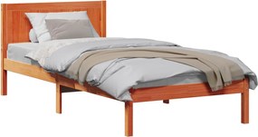 vidaXL Cadru de pat Maro 90 x 190 cm Lemn masiv de pin