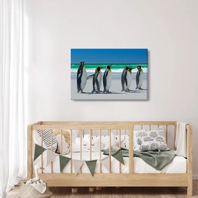 Tablou - Grup de pinguini regali (90x60 cm)