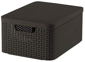Cutie de depozitare maro închis din plastic cu capac 29x39x19 cm Style – Curver