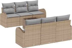 vidaXL Set de canapele pentru grădină Bej 55 x 55 x 37 cm poliratan