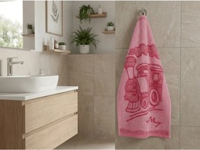 Prosop pentru copii BEBE trenulet roz 30x50 cm