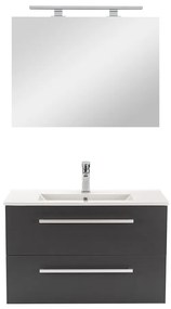 Mobilier complet de baie Vario Clam 80 alb-antracit