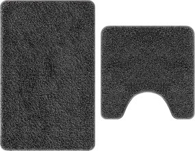 vidaXL Set de mochete anti-derapante pentru baie 2 pcs Gri închis PP