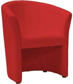 Fotoliu TM-1, rosu/negru, piele ecologica/plastic, 67x60x76 cm