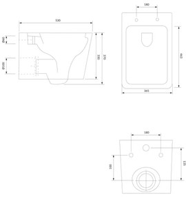 OMNIRES BOSTONMWBP - Vas WC suspendat BOSTON cu capac SoftClose, alb lucios