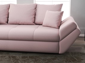 Canapea extensibilă dumonde cu ladă de depozitare si sezut confortabil din spuma high-density, Loana Enjoy Flamingo 250x100 cm
