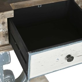 Consola Epoch din lemn antichizat gri 127x38x92.5 cm