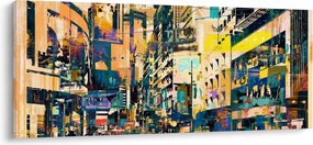 Tablou abstacțiunii pictate (120x50 cm)