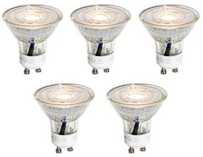 Set de 5 becuri LED clare GU10 50mm 4.9W 450 lm 3000K